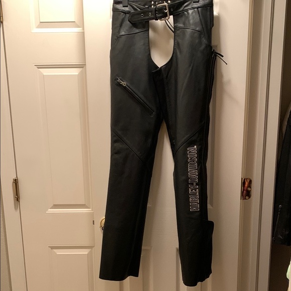 Harley-Davidson Black Leather Chaps,All Products : American Fashion Style Bags On Sale